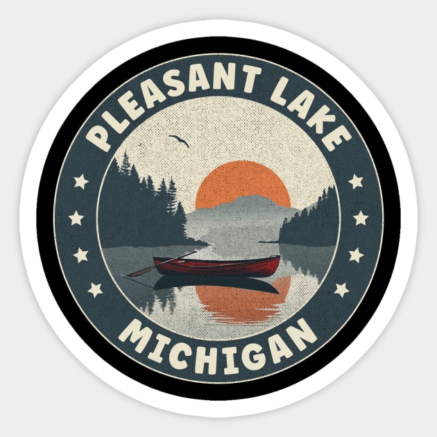 Pleasant Lake Michigan Sunset Sticker by turtlestart
